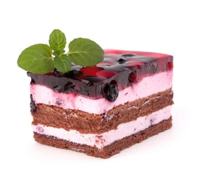 Delicious  cake piece Stock Photos