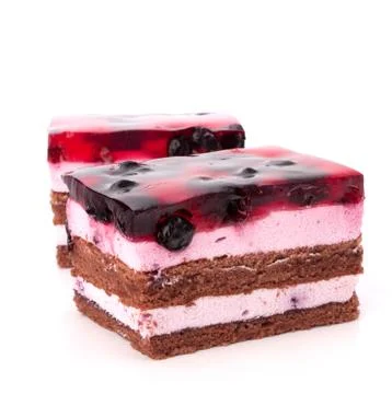 Delicious  cake piece Stock Photos