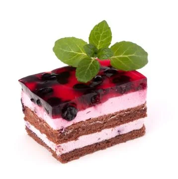 Delicious  cake piece Stock Photos