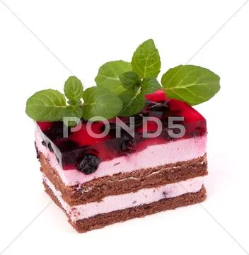 Delicious cake piece Stock Photos