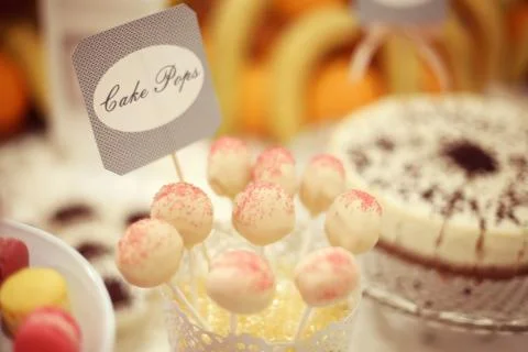 Delicious cake pops Stock Photos