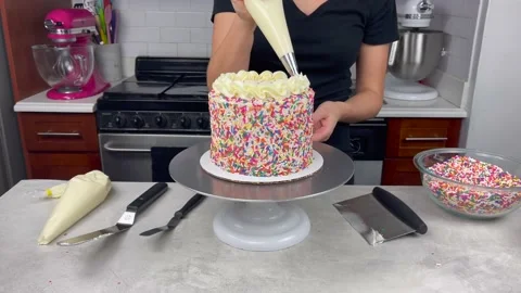 Delicious Cake Recipe Stock Footage 219522938