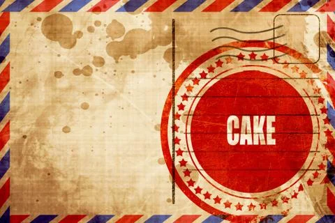 Delicious cake sign Stock Illustration