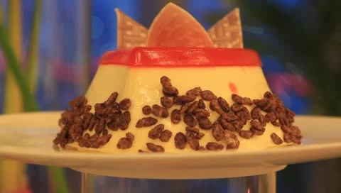 Delicious cake, straight rolling motion of the lens Stock Footage 10793431