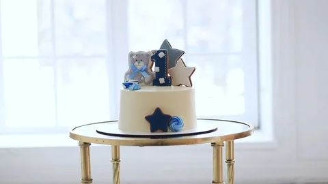 Delicious cake on the table Stock Footage 101096328