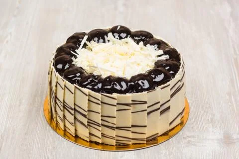 The delicious cake on the table Stock Photos