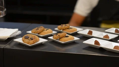 Delicious cakes on the shelf 스톡 동영상 126983024