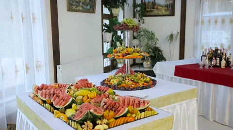 Delicious Candy bar at a wedding Stock Footage 63749190