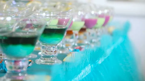 Delicious Candy bar at a wedding Video stock 63749936