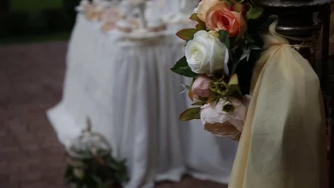 Delicious Candy bar at a wedding Stock Footage 71206780