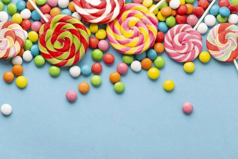 Delicious candy concept with copy space. High quality photo Stock Photos