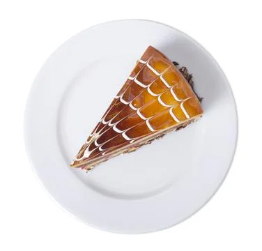 Delicious cappuccino pudding  sponge cake. Stock Photos