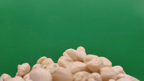 Delicious cashew nuts portion for lunch break. Stock Footage 287991707