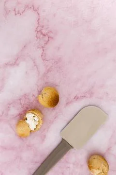 Delicious cheese bread making composition Stock Photos