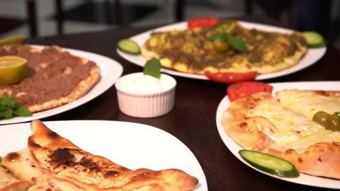 Delicious Cheese Bread Served with Fresh Vegetables Stock Footage 319207414