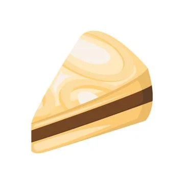 Delicious Cheese Marble Cake Slice Illustration 库存插图