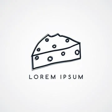 Delicious cheese sketch Ilustração Stock