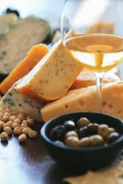 Delicious cheese on the table Stock Photos