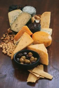 Delicious cheese on the table Stock Photos