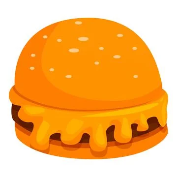 Delicious cheeseburger with melted cheese dripping down Stock Illustration