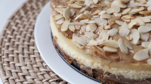 Almond Cake Stock Footage ~ Royalty Free Stock Videos