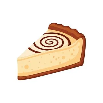 Delicious Cheesecake Slice Illustration. A delectable wedge of creamy desse.. Stock-Illustration