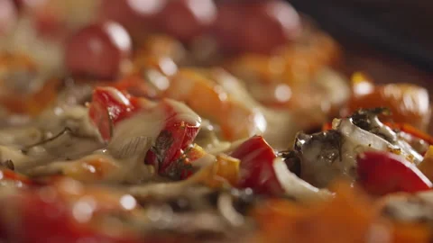 Delicious cheesy quiche with assorted vegetables and Wieners Stock Footage 162476765