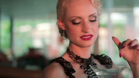 Delicious Cherry cocktail Stock Footage 71211292