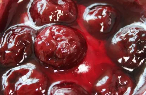 Delicious cherry curd cake Foto stock