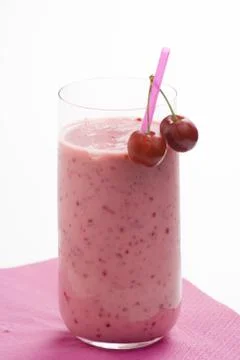 A delicious cherry milkshake Foto stock