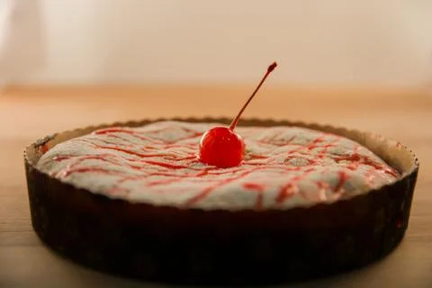 Delicious cherry pie Stock Photos