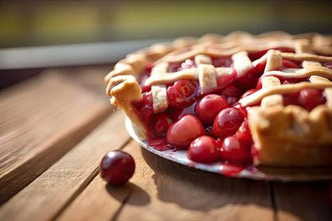 Delicious Cherry Pie Stock Photos