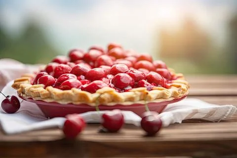 Delicious Cherry Pie Stock Photos