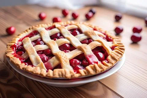 Delicious Cherry Pie Stock Photos