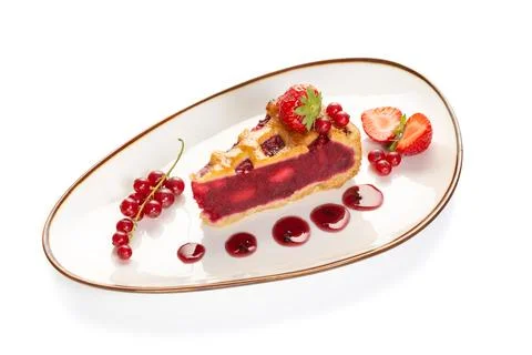 Delicious cherry pie Stock Photos