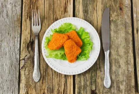 Delicious chicken cutlets Stock Photos