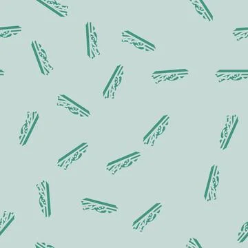 Delicious chicken fried glyph vector seamless pattern Stock Illustration