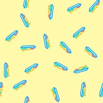 Delicious chicken fried vector seamless pattern Stock Illustration