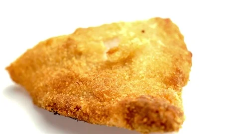 Delicious chicken schnitzel Stock Footage 75979603