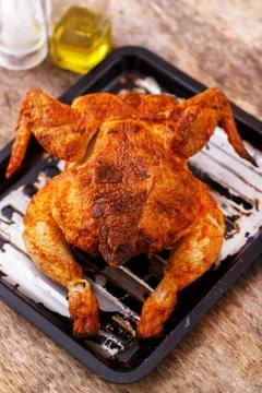 Delicious chicken on the table Stock Photos