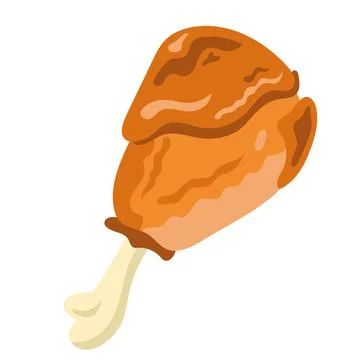 Delicious chicken thigh Stock Illustration
