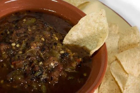 Delicious chips &amp; salsa Stock Photos