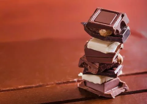 Delicious chocolate assortment Stock Photos