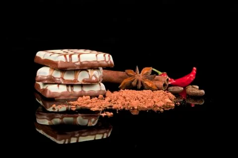 Delicious chocolate bars. Stock Photos