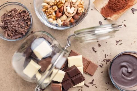 Delicious chocolate bars Stock Photos