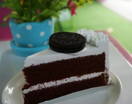 Delicious chocolate cake on table Foto stock