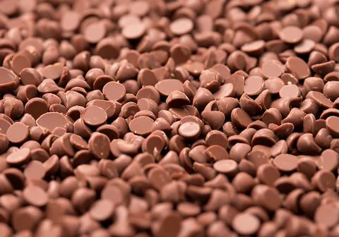 Delicious chocolate chips. Stock Photos