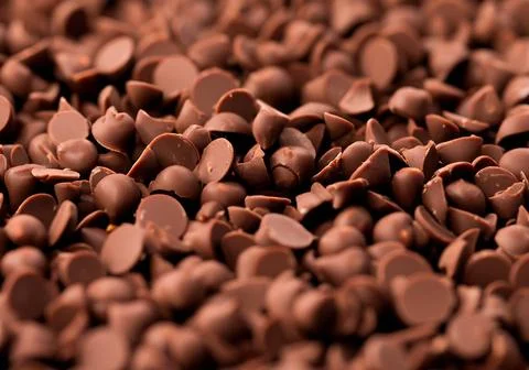 Delicious chocolate chips. Stock Photos