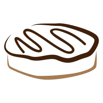 Delicious chocolate donut vector illustration Stock Illustration