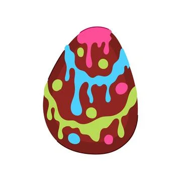 Delicious chocolate egg cartoon vector illustration Stock Illustration